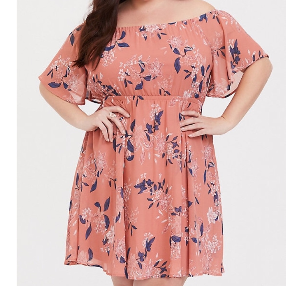 Torrid off shoulder dress